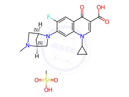 Chemical structure of Danofloxacin Mesylate