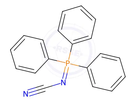 Chemical structure of N-(Triphenylphosphoranylidene)cyanamide