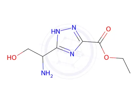 Chemical structure of Ethyl 3-(1-amino-2-hydroxyethyl)-1h-1,2,4-triazole-5-carboxylate
