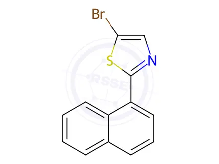 Chemical structure of 5-Bromo-2-(naphthalen-1-yl)thiazole