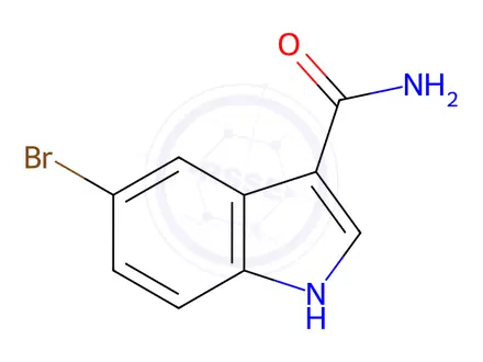 Chemical structure of 5-Bromo-1H-indole-3-carboxamide