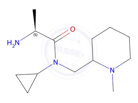 Chemical structure of 2-Amino-N-cyclopropyl-N-(((S)-1-methylpiperidin-2-yl)methyl)propanamide