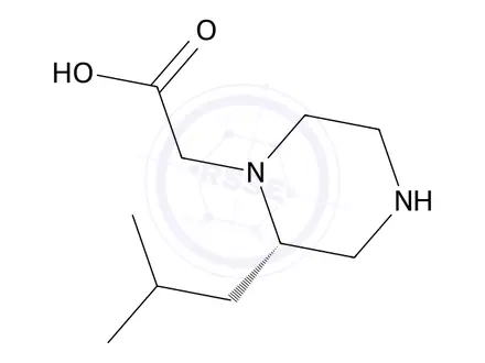 Chemical structure of (S)-2-(2-Isobutylpiperazin-1-yl)acetic acid