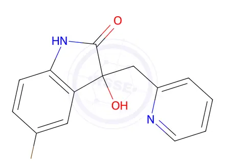 Chemical structure of 5-Bromo-3-hydroxy-3-(pyridin-2-ylmethyl)indolin-2-one