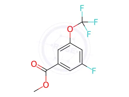 Chemical structure of Benzoic acid, 3-fluoro-5-(trifluoromethoxy)-, methyl ester