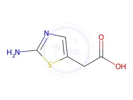 Chemical structure of 2-(2-amino-1,3-thiazol-5-yl)acetic acid