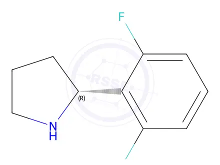 Chemical structure of (R)-2-(2,6-Difluorophenyl)pyrrolidine