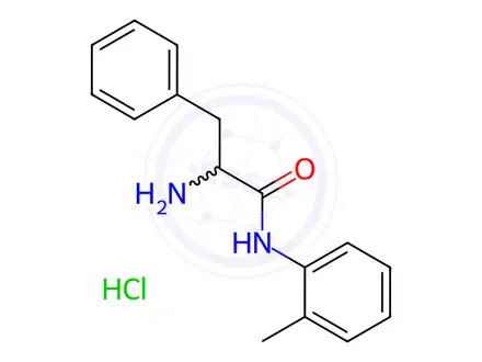 Chemical structure of 2-Amino-N-(2-methylphenyl)-3-phenylpropanamidehydrochloride
