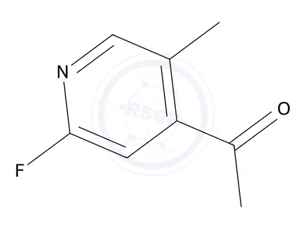 Chemical structure of 1-(2-Fluoro-5-methylpyridin-4-yl)ethan-1-one