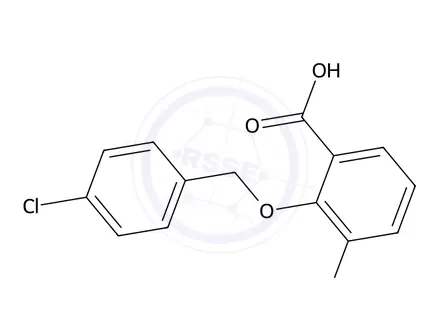 Chemical structure of 2-((4-Chlorobenzyl)oxy)-3-methoxybenzoic acid