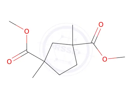 Chemical structure of 1,3-Cyclopentanedicarboxylic acid, 1,3-dimethyl-, 1,3-dimethyl ester