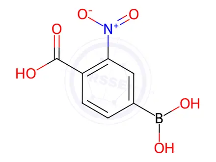 Chemical structure of 4-(Dihydroxyboryl)-2-nitrobenzoic acid