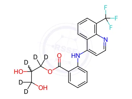 Chemical structure of Floctafenine-d5