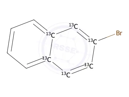 Chemical structure of 2-bromonaphthalene-1,2,3,4,4a,8a-13C6