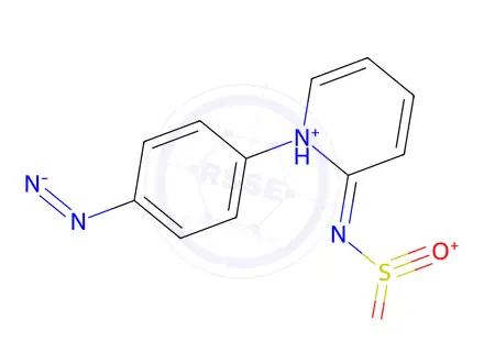 Chemical structure of 4-[2-(Sulfinoamino)-1(2H)-pyridinyl]-benzenediazonium Inner Salt