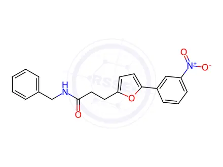 Chemical structure of N-Benzyl-3-(5-(3-nitrophenyl)furan-2-yl)propanamide