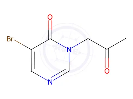 Chemical structure of 5-Bromo-3-(2-oxopropyl)-3,4-dihydropyrimidin-4-one