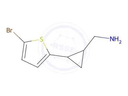 Chemical structure of (2-(5-Bromothiophen-2-yl)cyclopropyl)methanamine