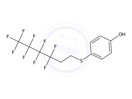 Chemical structure of 4-((3,3,4,4,5,5,6,6,6-Nonafluorohexyl)thio)phenol