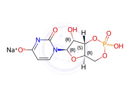 Chemical structure of Uridine-3',5'-cyclic Monophosphate Sodium Salt