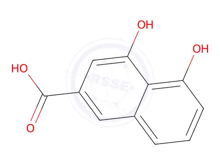 Chemical structure of 2-Naphthalenecarboxylic acid, 4,5-dihydroxy-