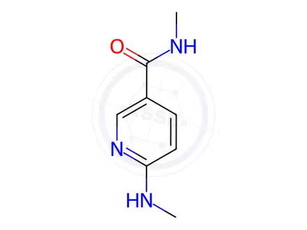 Chemical structure of N-Methyl-6-(methylamino)nicotinamide