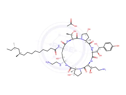 Chemical structure of Caspofungin EP Impurity G Acetate
