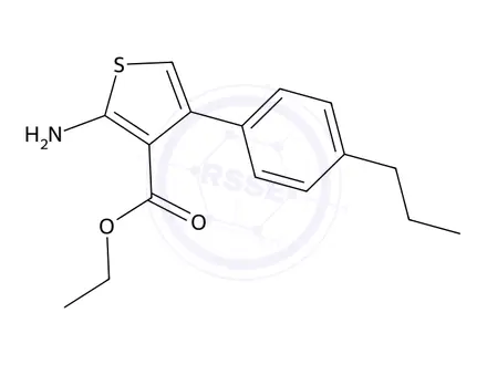 Chemical structure of Ethyl 2-amino-4-(4-propylphenyl)thiophene-3-carboxylate