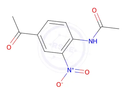 Chemical structure of N-(4-acetyl-2-nitrophenyl)acetamide