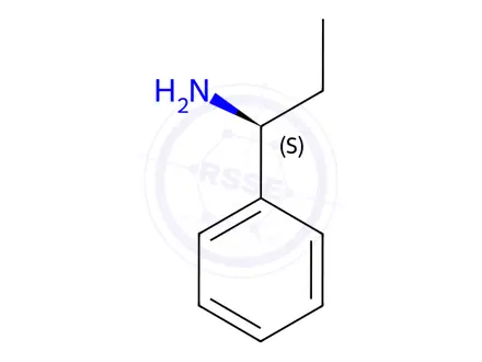 Chemical structure of (S)-(-)-1-Phenylpropylamine