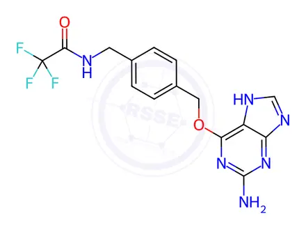 Chemical structure of O6-[4-(Trifluoroacetamidomethyl)benzyl]guanine