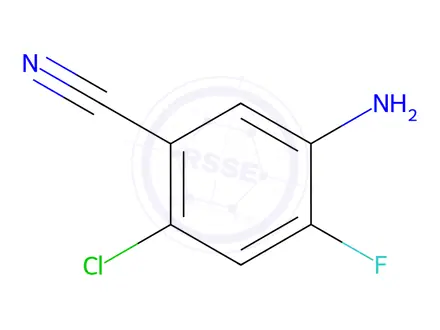Chemical structure of 5-Amino-2-chloro-4-fluorobenzonitrile