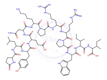 Chemical structure of (D-Trp11)-Neurotensin