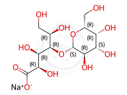 Chemical structure of Sodium lactobionate