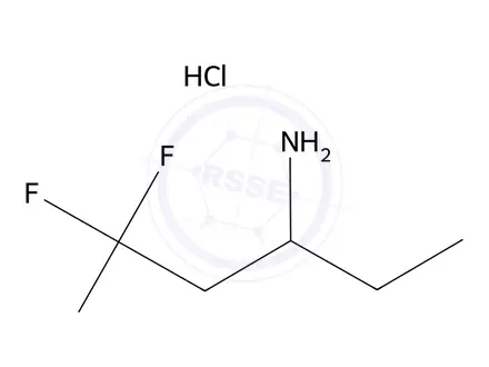 Chemical structure of 1,1,1-Trifluoropentan-3-amine hydrochloride