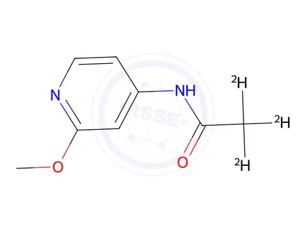 Chemical structure of N-(2-methoxypyridin-4-yl)acetamide-d3