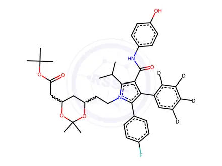 Chemical structure of 4-Hydroxy Atorvastatin-d5 Acetonide tert-Butyl Ester