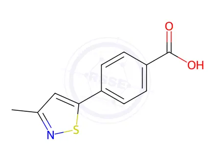Chemical structure of 4-(3-Methylisothiazol-5-yl)benzoic acid