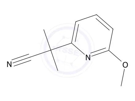Chemical structure of 2-(6-Methoxypyridin-2-yl)-2-methylpropanenitrile