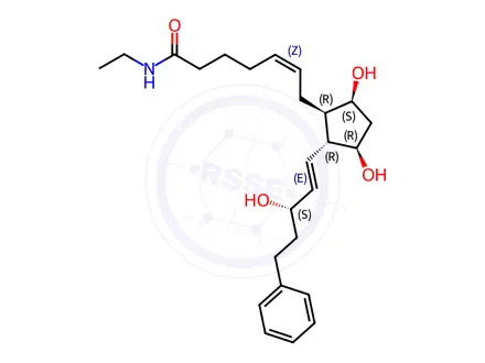 Chemical structure of (±)-Bimatoprost