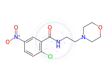 Chemical structure of (2-chloro-5-nitrophenyl)-N-(2-morpholin-4-ylethyl)formamide