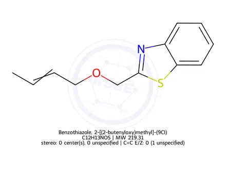 Chemical structure of Benzothiazole, 2-[(2-butenyloxy)methyl]-(9CI)