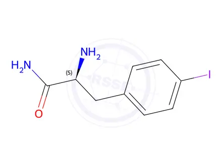 Chemical structure of (S)-2-Amino-3-(4-iodophenyl)propanamide
