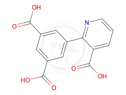 Chemical structure of 5-(3-Carboxypyridin-2-yl)isophthalic acid