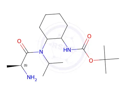 Chemical structure of tert-Butyl (2-((S)-2-amino-N-isopropylpropanamido)cyclohexyl)carbamate