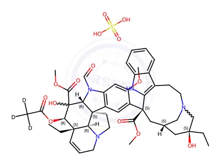 Chemical structure of Vincristine-d3 Sulfate