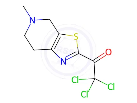 Chemical structure of 2,2,2-Trichloro-1-(5-methyl-4,5,6,7-tetrahydrothiazolo[5,4-c]pyridin-2-yl)ethan-1-one