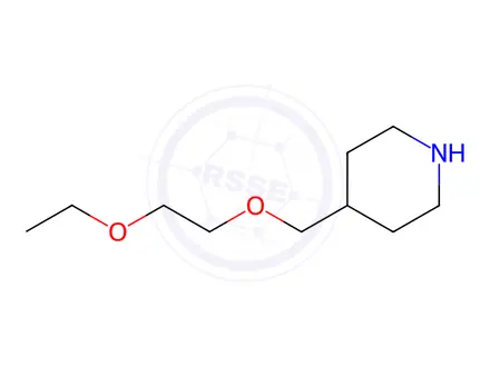 Chemical structure of 4-[(2-Ethoxyethoxy)methyl]piperidine