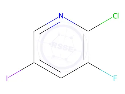 Chemical structure of 2-Chloro-3-fluoro-5-iodopyridine