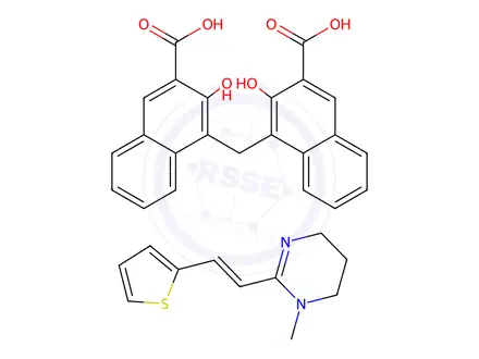 Chemical structure of Pyrantel pamoate